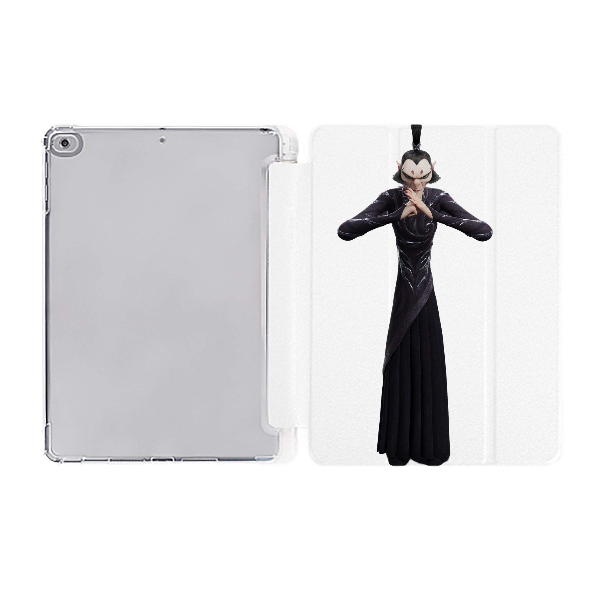 （画像用） Ne Zha 2 ナタ 魔童の大暴れ IPad ケース ペン収納付き 三つ折りスタンド PUレザー×シリコン 対応機種9.5/10.5/10.9インチ